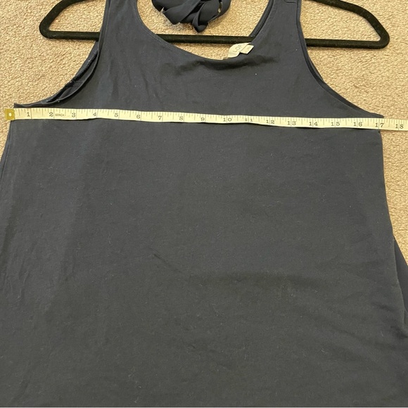 LOFT Navy Blue Tie Back Tank Top with Sheer Fabric Back Size Small - Picture 7 of 7